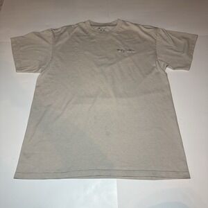 Columbia PFG Fishing Shirt Mens Large Beige Short Sleeve Logo Tee